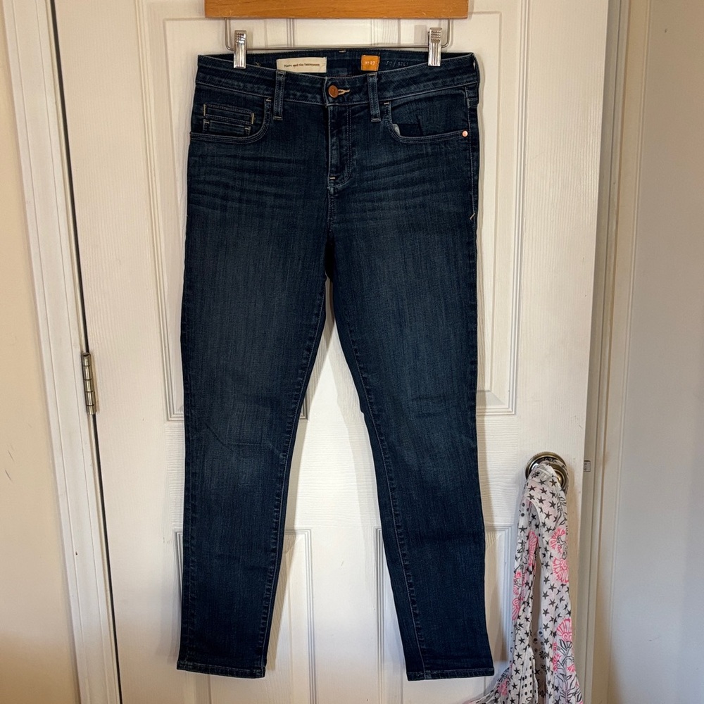 Pilcro Anthropologie Dark Wash Straight Leg Jeans Size 27